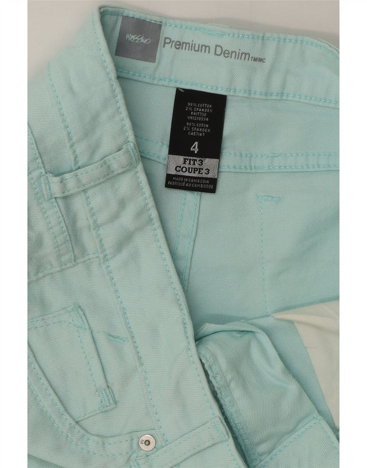 MOSSIMO Womens Skinny Jeans US 4 Small W32 L29 Turquoise Cotton