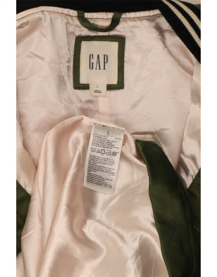 Gap Damen Übergroßer gesteppter Mantel UK 16 Large Grün Polyester