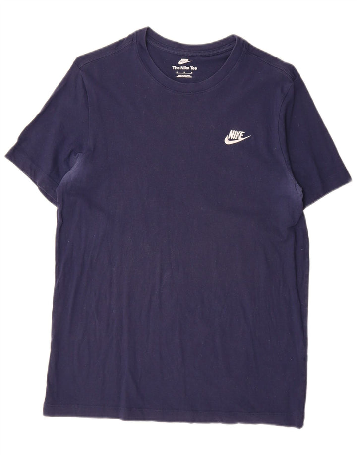 Nike Herren-T-Shirt-Oberteil, mittelgroß, marineblau, Baumwolle