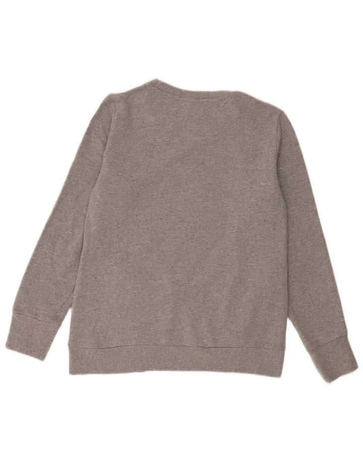 Adidas Damen Sweatshirt Pullover UK 12/14 mittelgraue Baumwolle
