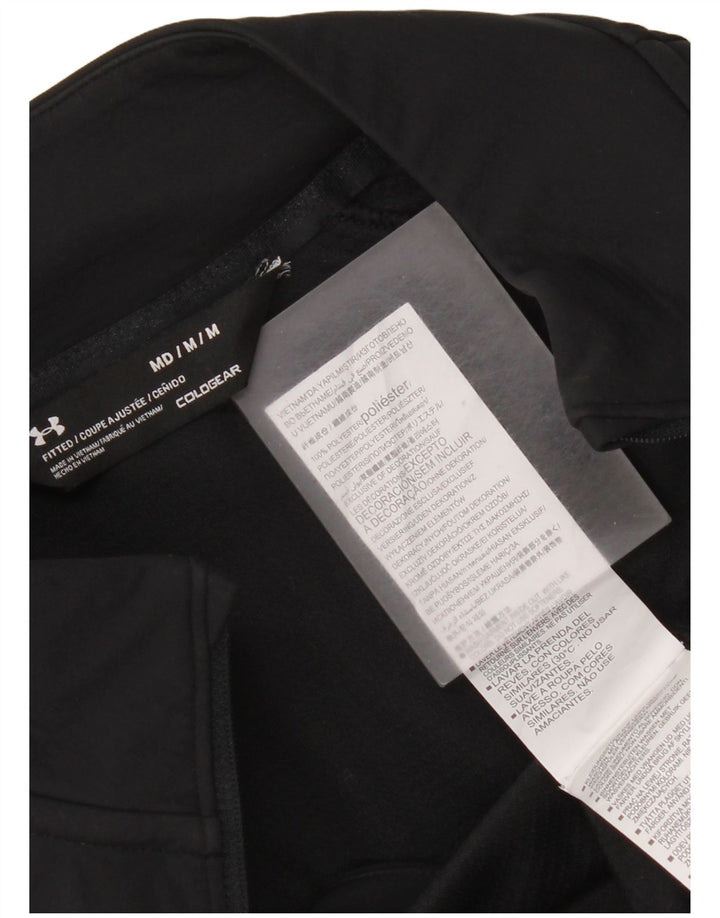 Under Armour Damen Cold Gear Trainingsanzug Top Jacke UK 14 Medium Schwarz