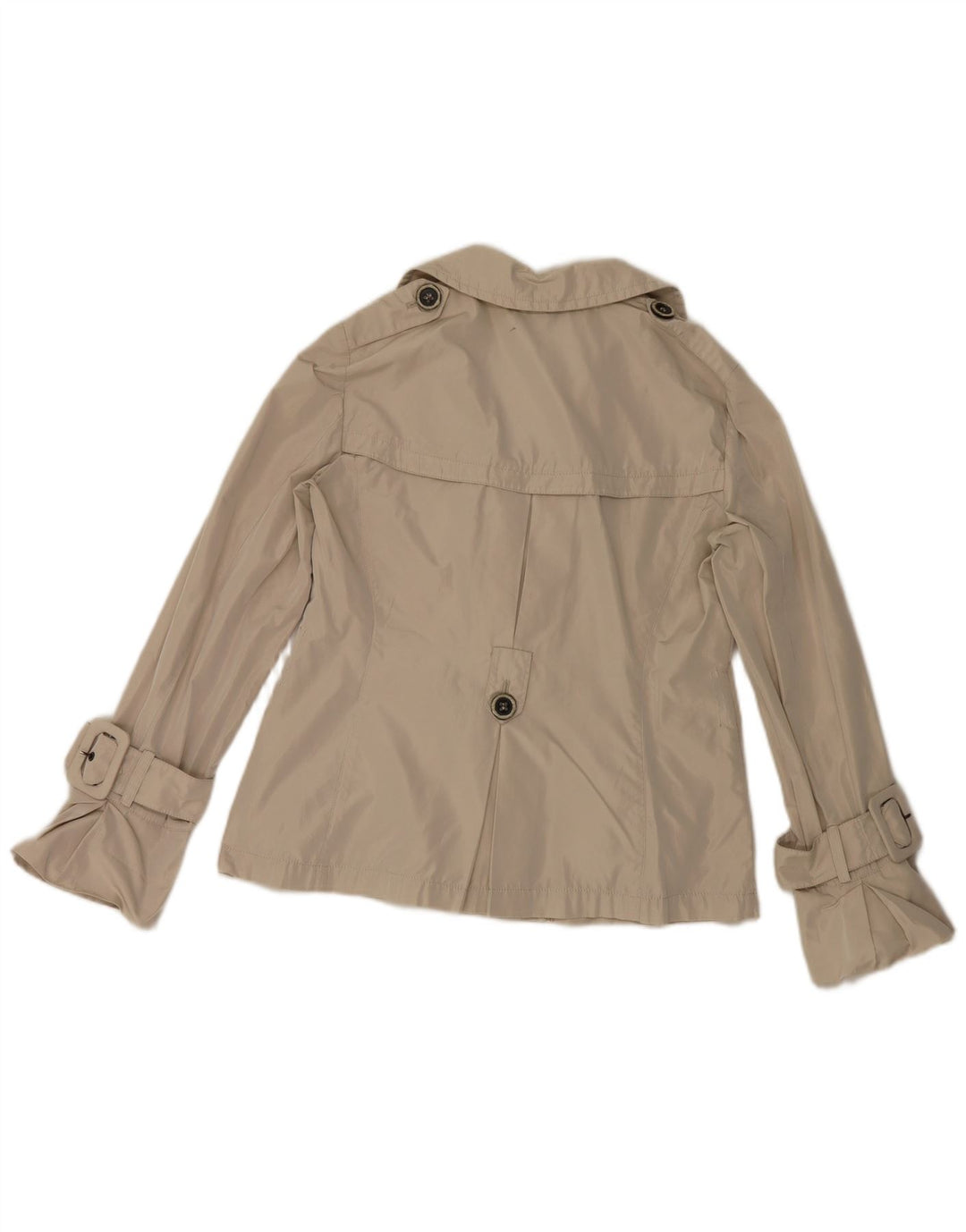 Marella Damen Kurzer Trenchcoat UK 14 Large Beige Polyester
