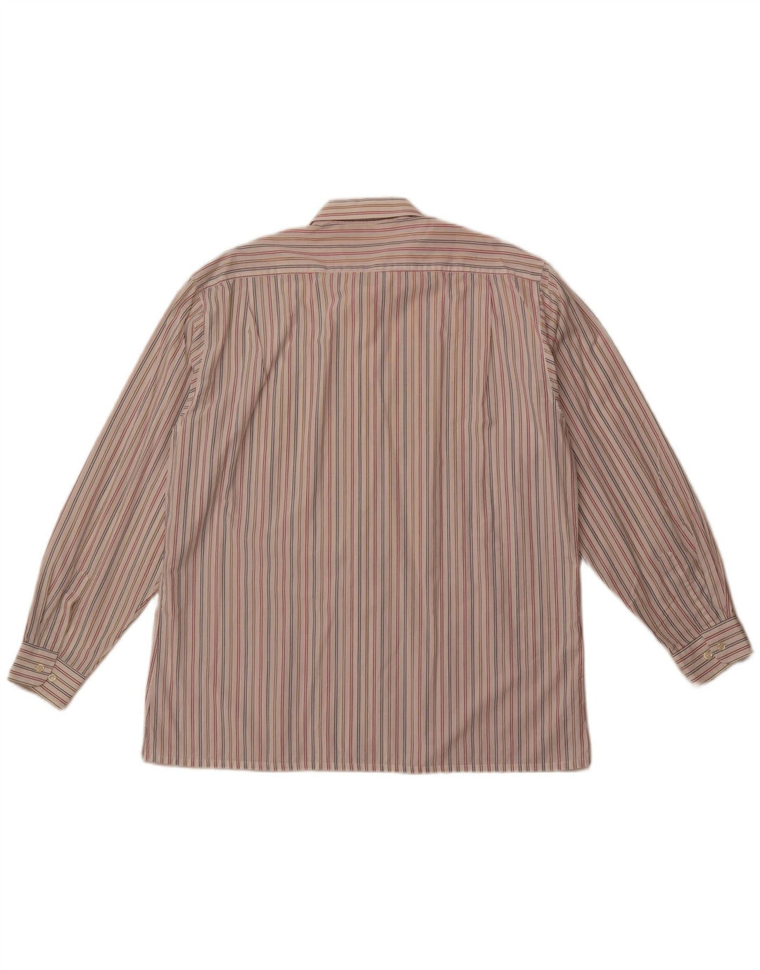 CACHAREL Herrenhemd Größe 43 XL Off White Nadelstreifen