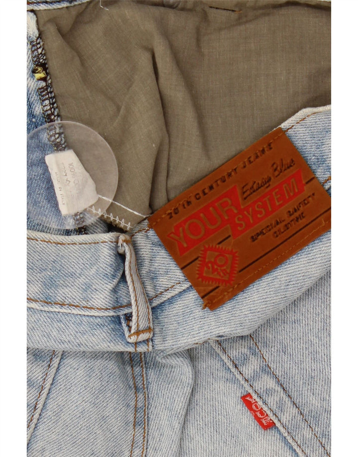 Vintage Herren Straight Jeans W34 L30 Blaue Baumwolle