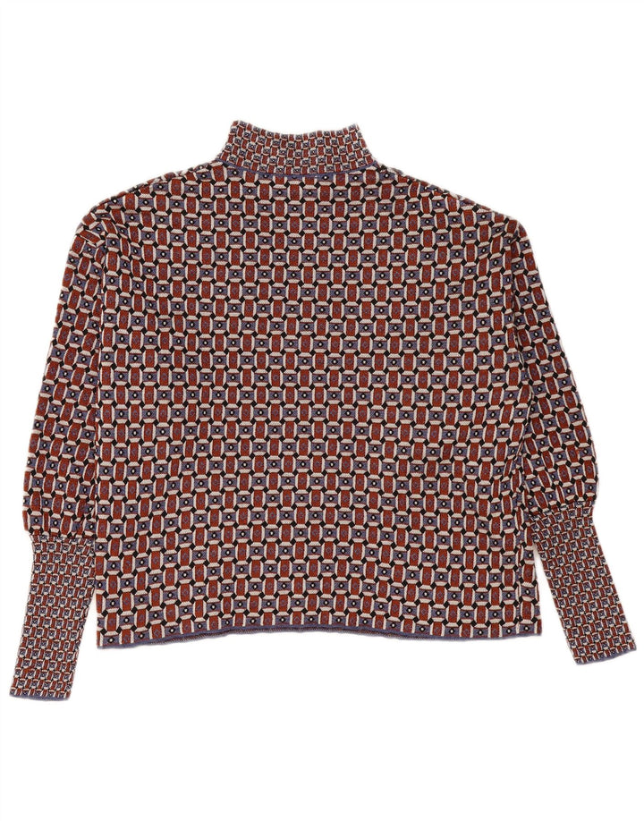 ZARA Damen-Pullover mit Rollkragen, übergroß, Gr. 10, klein, Burgunderrot