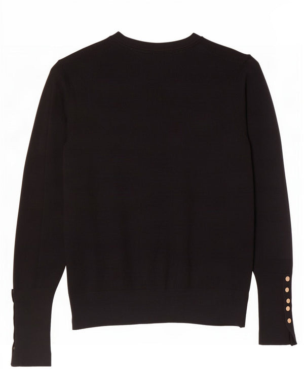 Zara Damen-Cardigan-Pullover UK 14 Große schwarze Viskose