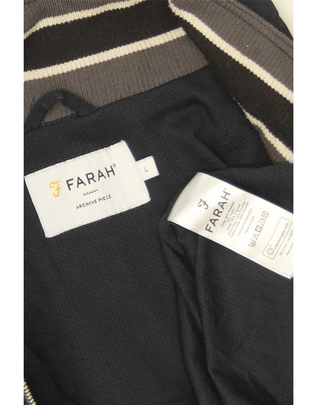 Farah Herren-Anorakjacke mit Kapuze, UK 40, Größe L, Marineblau, Polyester