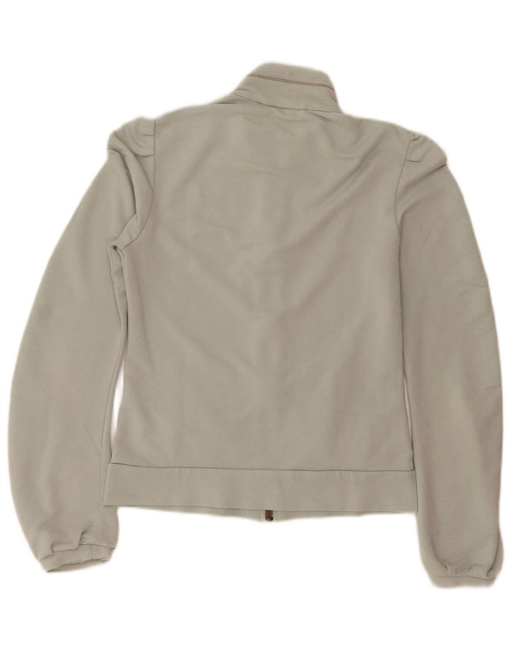 Puma Damen-Trainingsanzug-Top-Jacke, UK 10, kleine graue Baumwolle
