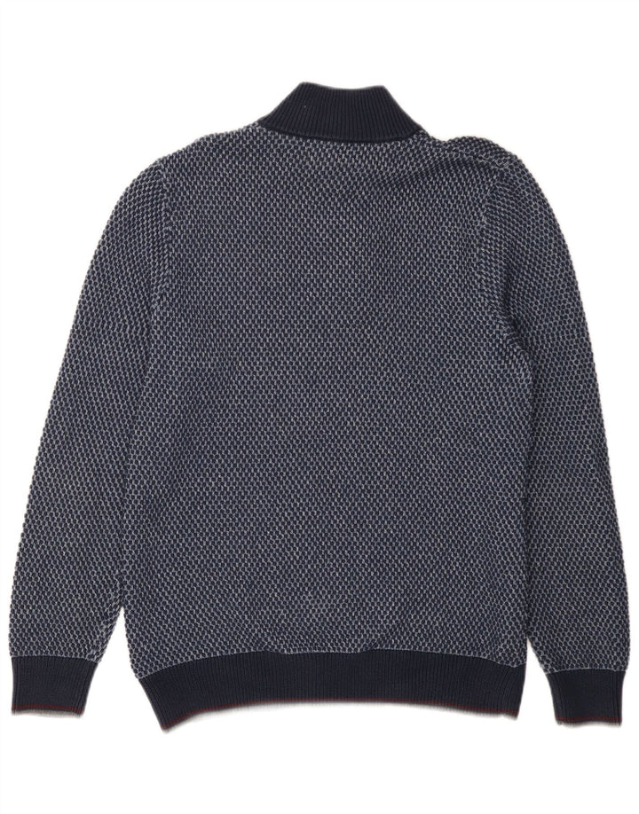 Blue Harbor Herren-Pullover mit Knopfkragen, große Baumwolle mit blauen Flecken