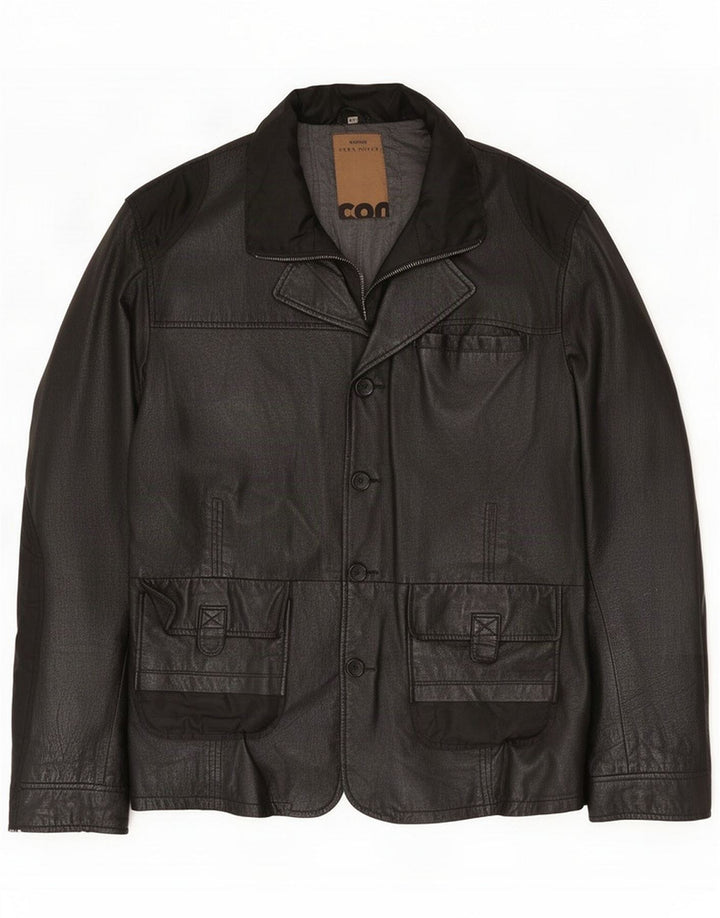 Conbipel Herren Lederjacke IT 56 2XL Schwarz