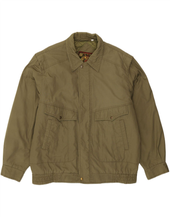 El Paso Herren Bomberjacke UK 40 Large Khaki Polyester