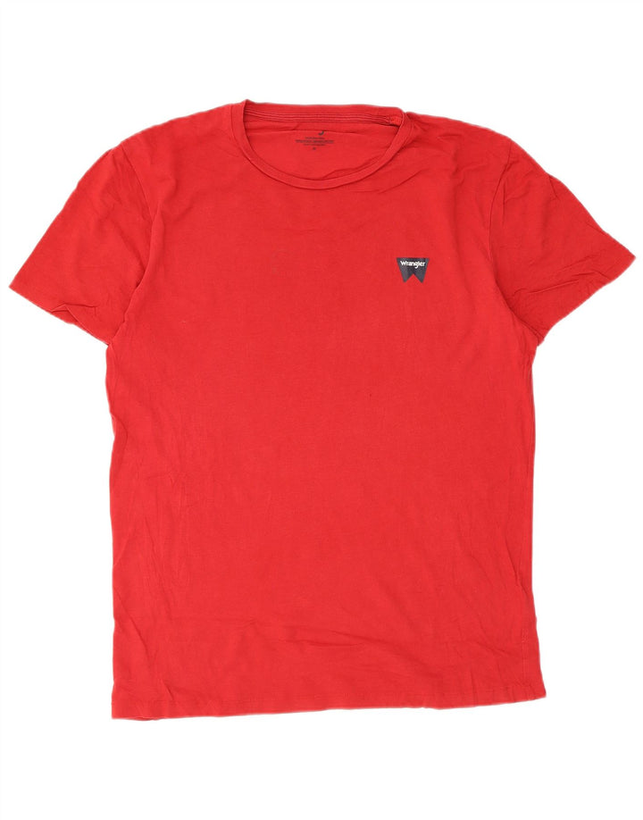 Wrangler Herren T-Shirt-Oberteil aus mittelroter Baumwolle