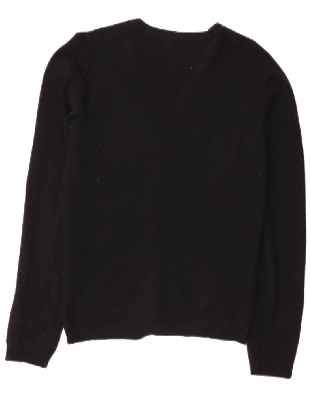 Benetton Damen-Cardigan-Pullover UK 10 Small Schwarze Wolle