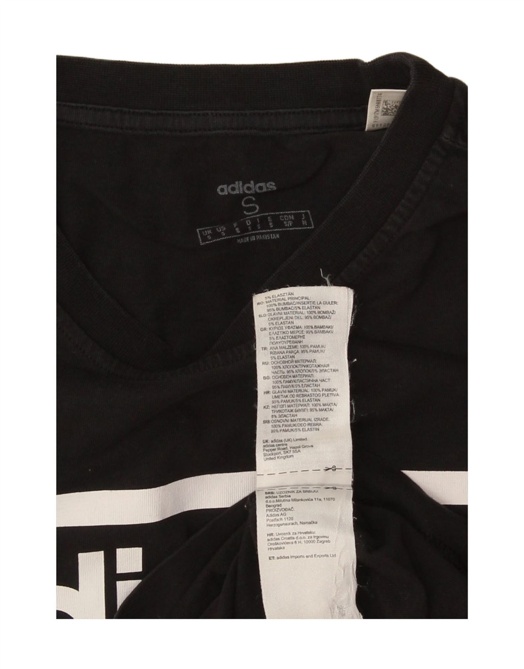 Adidas Herren Grafik T-Shirt Top Small Schwarz Baumwolle