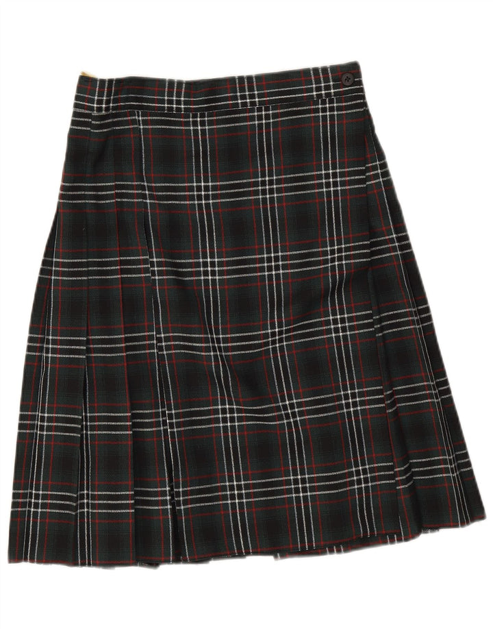 C&A Damen Wickelrock UK 10 Small W26 Grün kariertes Polyester
