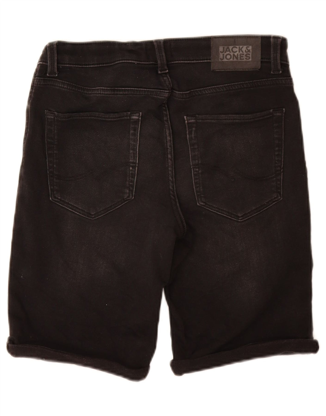JACK & JONES Jeansshorts für Jungen, normal, 13–14 Jahre, W26, schwarze Baumwolle