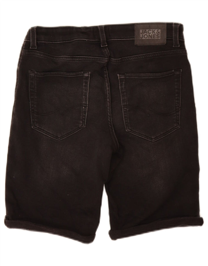 JACK & JONES Jeansshorts für Jungen, normal, 13–14 Jahre, W26, schwarze Baumwolle