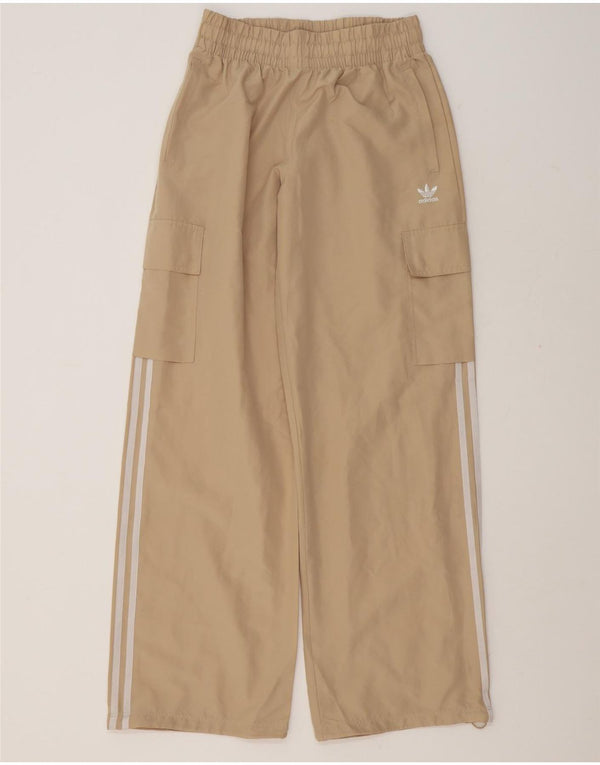 Adidas Damen Cargo-Trainingshose UK 8/10 Small Beige Polyester