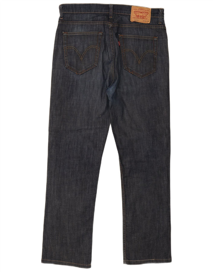 Levi's Herren Straight Jeans W34 L34 Marineblaue Baumwolle
