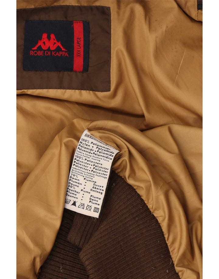 Kappa Damen Wattierte Jacke UK 46 3XL Braun Polyamid