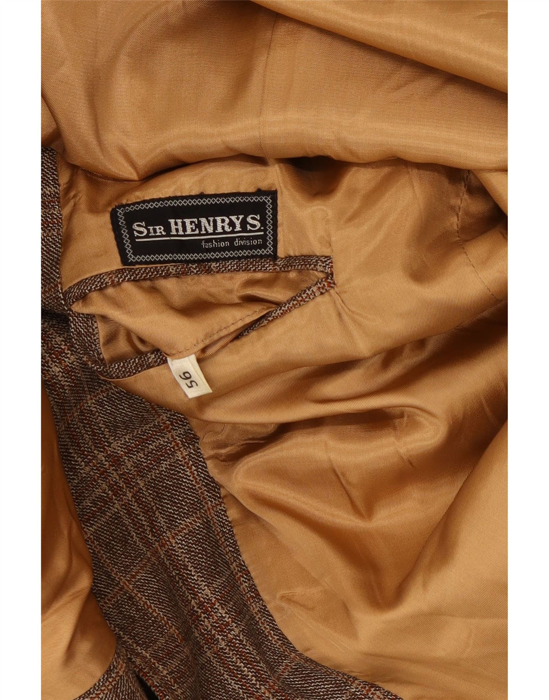 Sir Henry's Herren-Blazer mit 2 Knöpfen, Gr. 40, groß, braun kariert