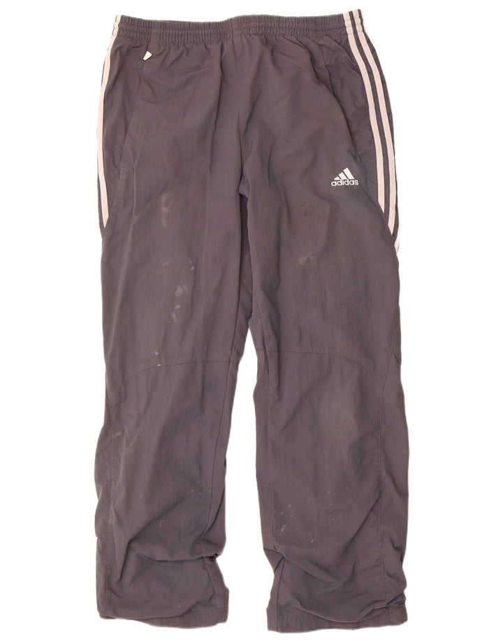 Adidas Herren-Trainingshose aus mittelgrauem Polyamid