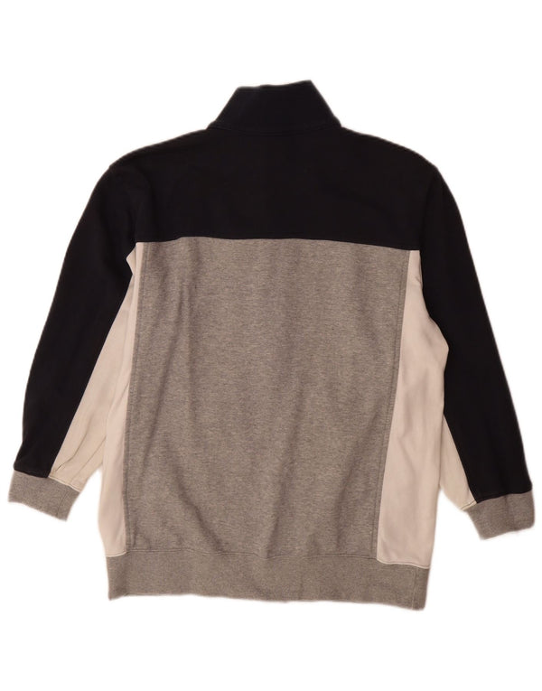 Champion Damen-Trainingsanzug-Top-Jacke, UK 16, Größe L, Grau, Colourblock-Baumwolle