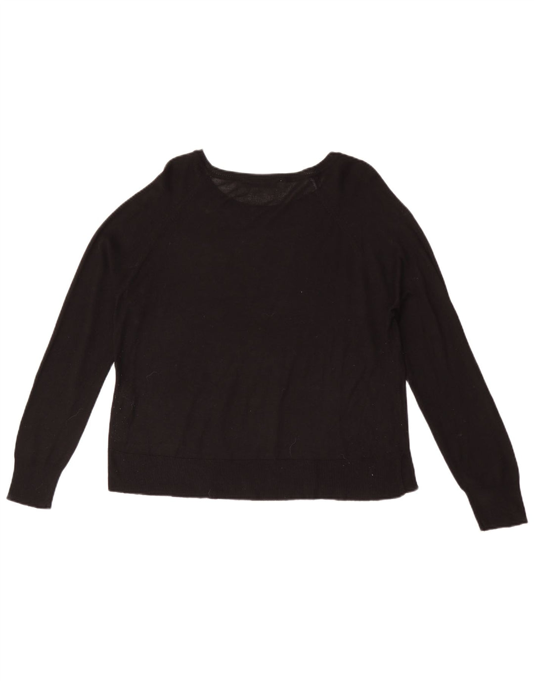 Zara Damen-Pullover mit U-Boot-Ausschnitt, Gr. 14, mittlere schwarze Viskose