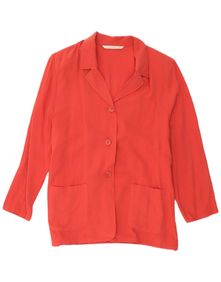 Marks & Spencer Damen-Blazer mit Standard-Passform und 3 Knöpfen, UK 20, 2XL, Rot