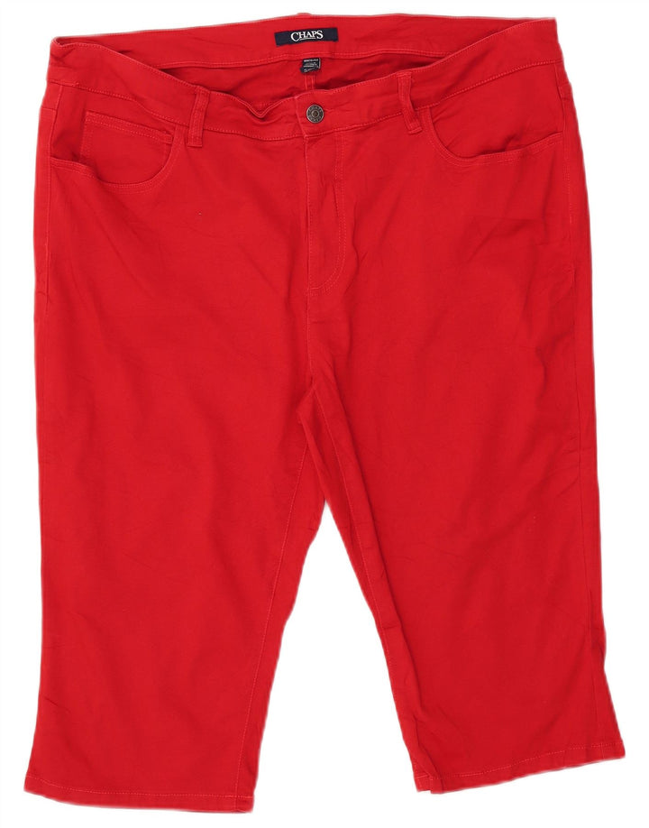 CHAPS Damen Bermudashorts US 18 2XL W38 Rote Baumwolle