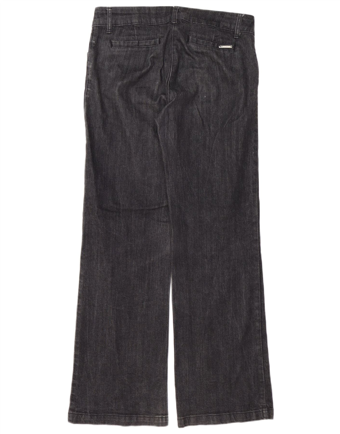WALLIS Damen Bootcut Jeans UK 12 Medium W32 L32 Schwarze Baumwolle