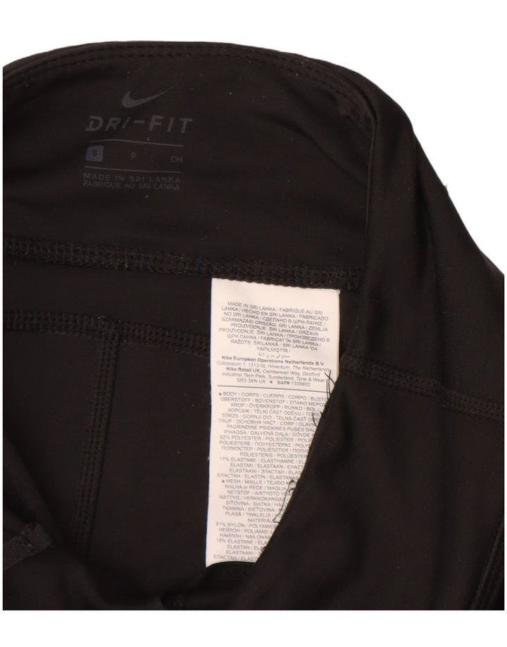 NIKE Damen Dri Fit Leggings UK 8 Small Schwarz Polyester