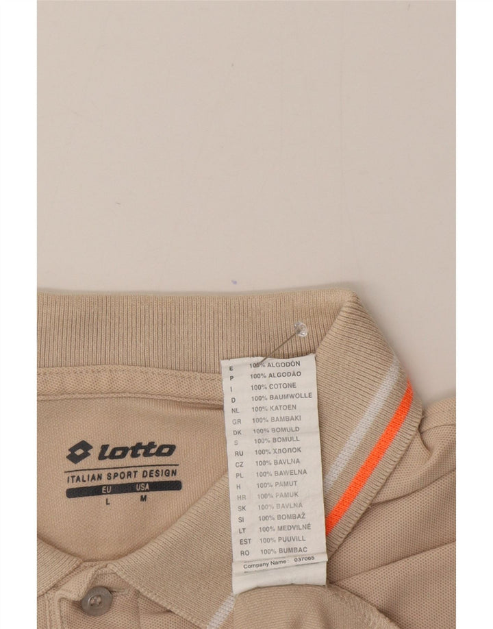 Lotto Herren-Poloshirt, groß, beige Baumwolle