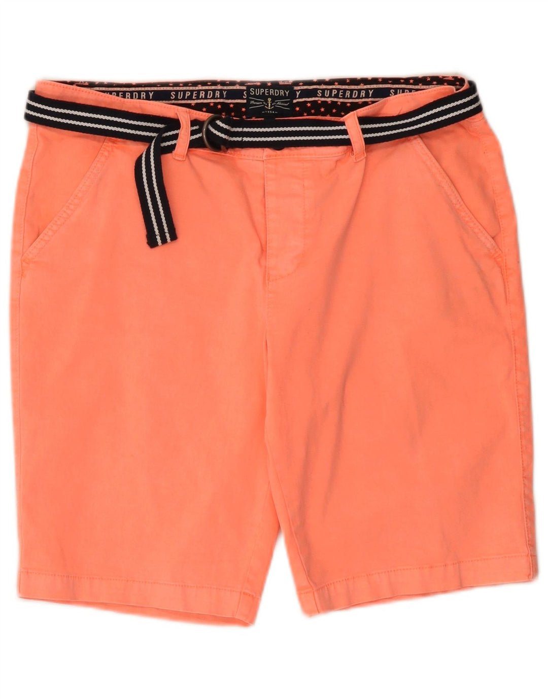 Superdry Damen Chino-Shorts, Größe L, W34, Rosa, Baumwolle