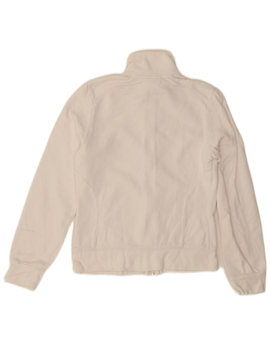 Adidas Damen Trainingsanzug Top Jacke UK 12 Mittelweiße Baumwolle