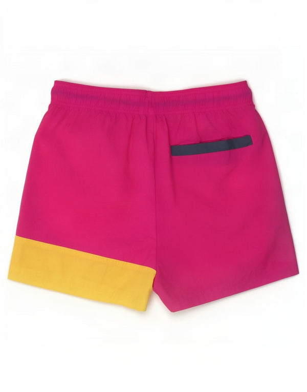 Nike Damen-Badeshorts UK 10 Small Pink Colourblock Nylon
