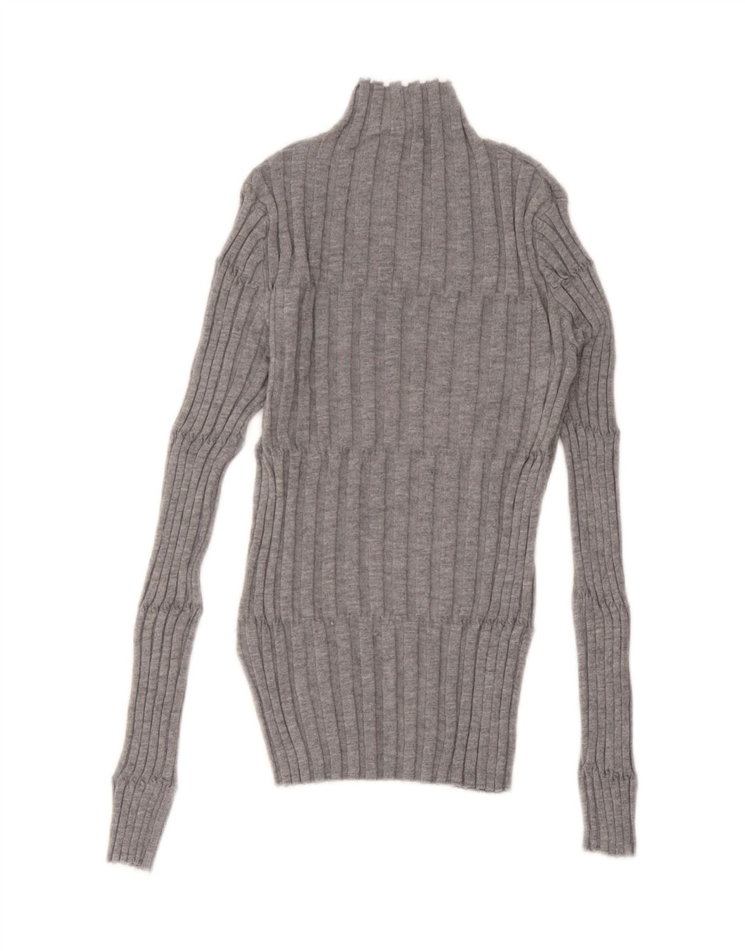 Zara Damen-Pullover mit Rollkragen, UK 12, Mittelgrau, Polyester