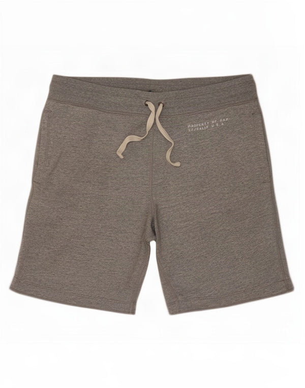 Gap Herren-Sportshorts, groß, grau gefleckte Baumwolle