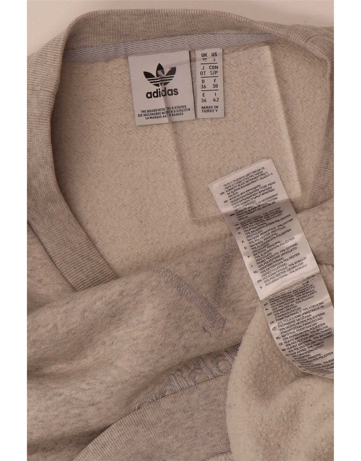 Adidas Damen-Sweatshirt in Übergröße, Gr. 10, Größe S, Grau, Baumwolle
