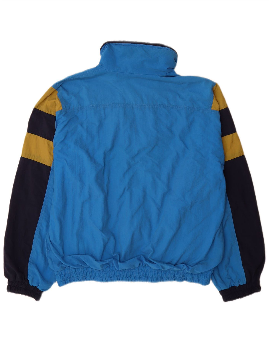Vintage Herren-Trainingsanzug-Oberteil mit lockerer Passform, mittelblauer Farbblock