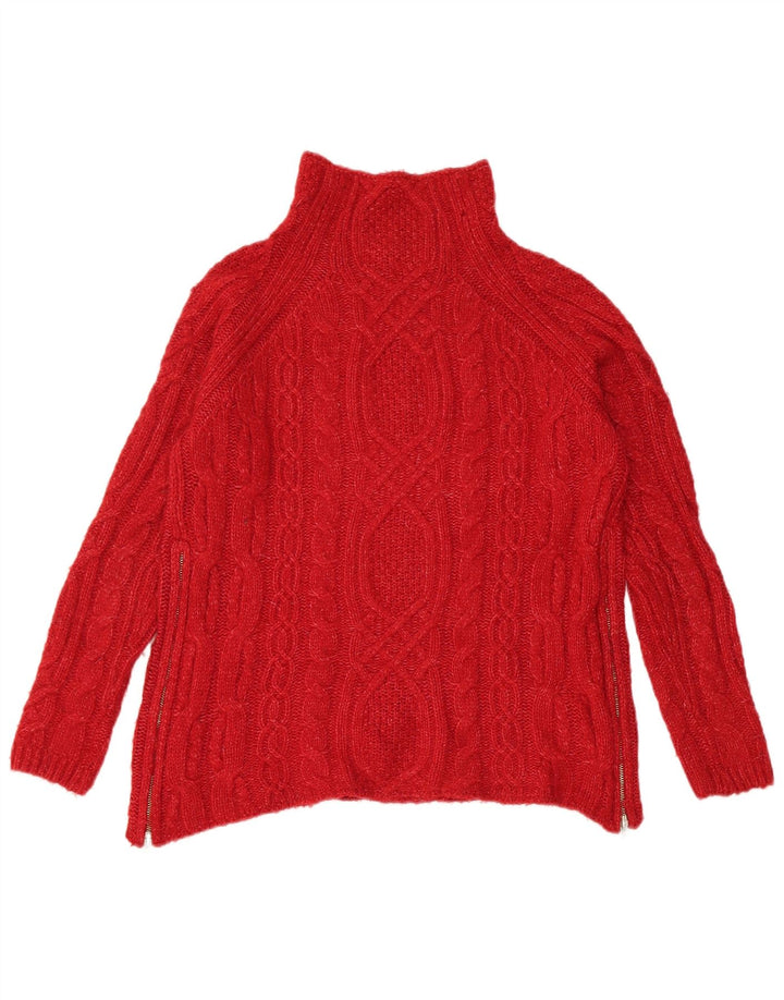 Zara Damen-Pullover mit Rollkragen, Gr. 10, Small, Rot, Acryl