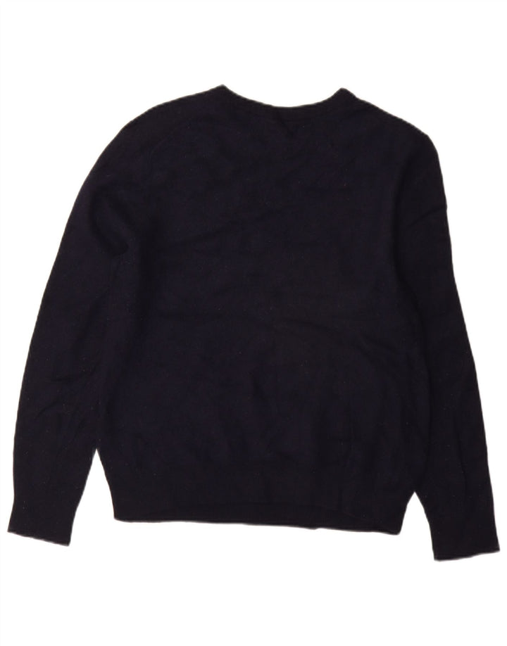 Gant Damen-Pullover mit Rundhalsausschnitt, UK 14, Größe L, marineblaue Wolle