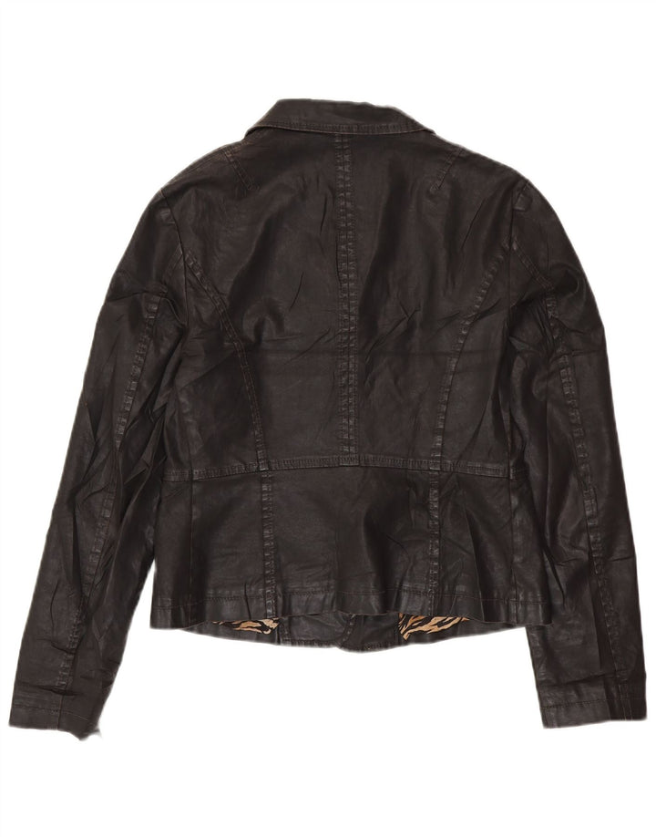 GUESS BY MARCIANO Damen Crop 3-Knopf-Blazerjacke IT 46 Large Schwarz