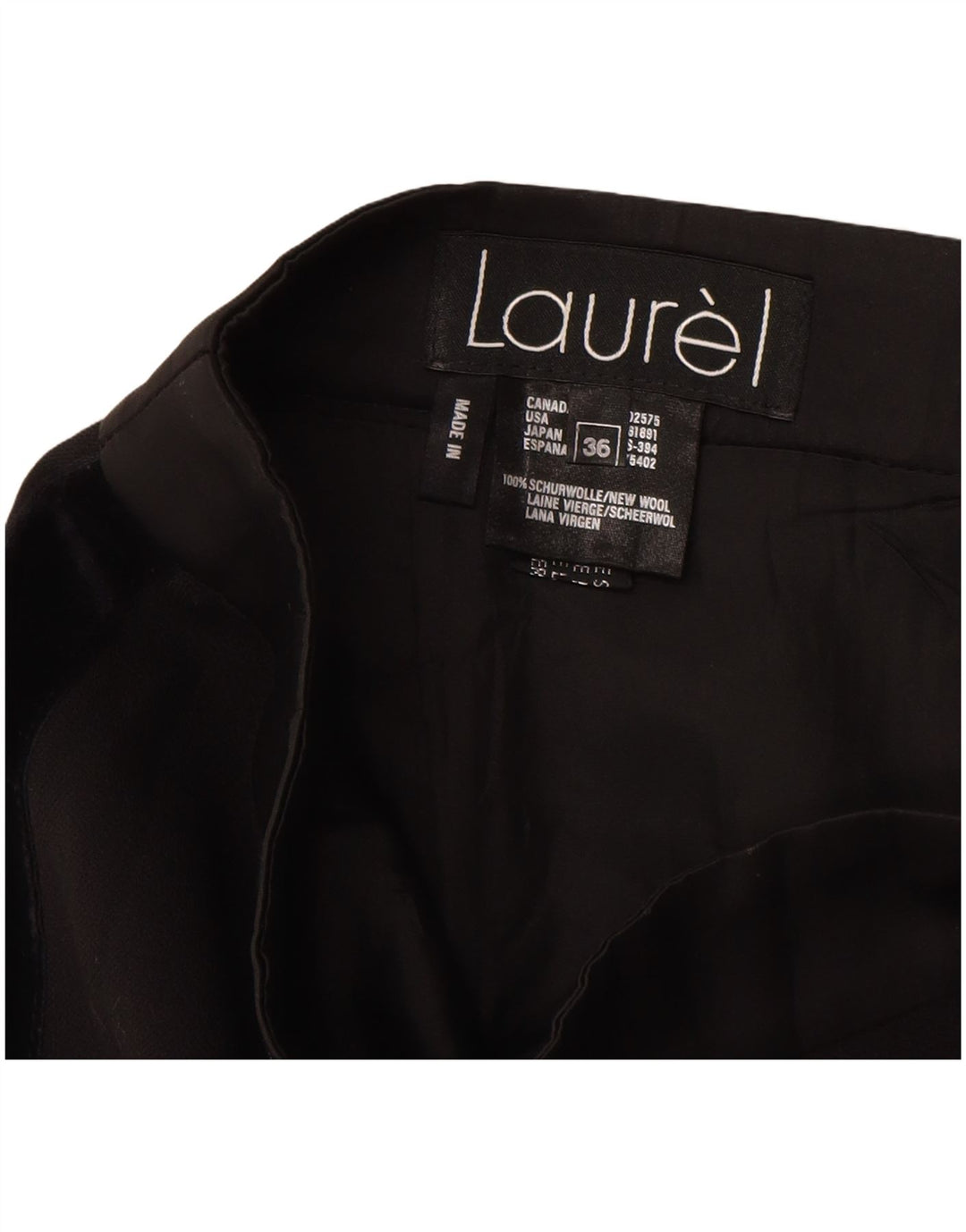 Laurel Damen Bleistiftrock EU 36 Small W26 Schwarz Schurwolle
