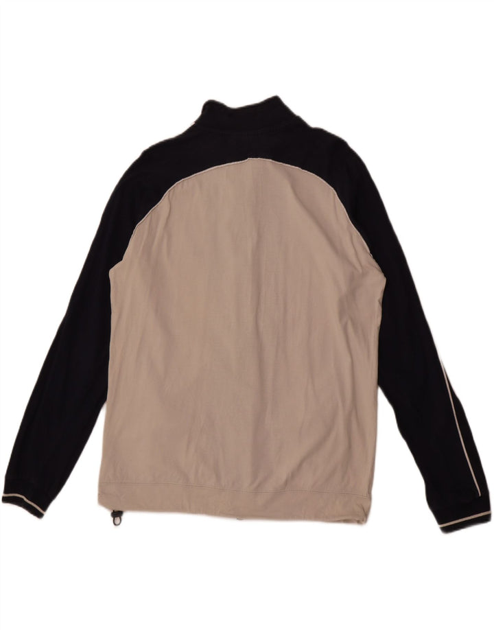 Champion Herren-Trainingsanzug-Oberteil, große, weiße Colourblock-Baumwolle