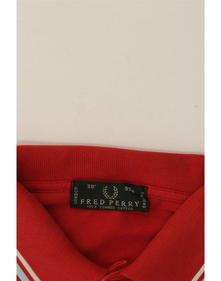 FRED PERRY Herren-Poloshirt, klein, rote Baumwolle