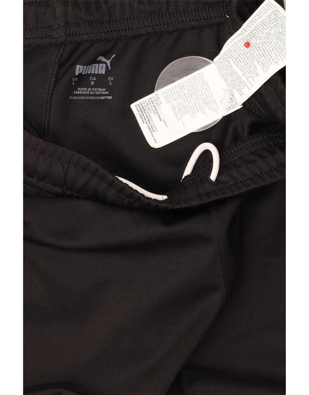 Puma Herren-Trainingshose, groß, aus schwarzem Polyester