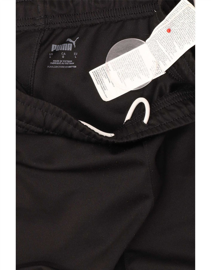 Puma Herren-Trainingshose, groß, aus schwarzem Polyester