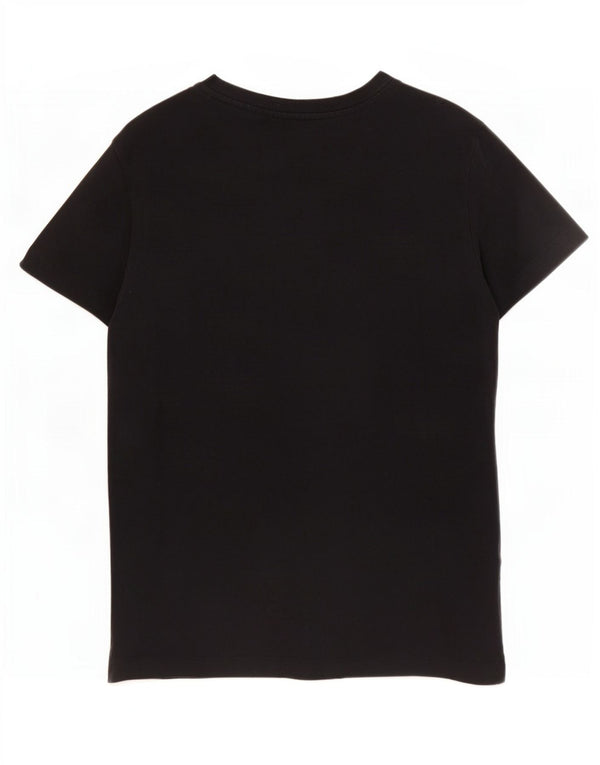 Calvin Klein Jeans Damen Grafik T-Shirt Top UK 10 Small Schwarz
