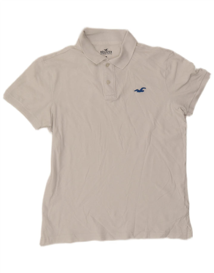 Hollister Herren-Poloshirt aus mittelweißer Baumwolle